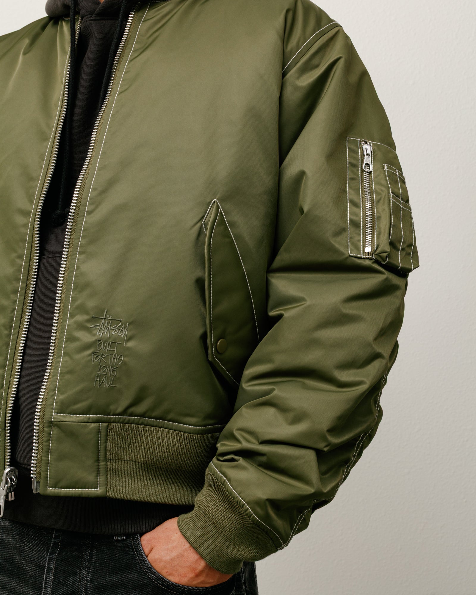 BUILT REVERSIBLE BOMBER JACKET