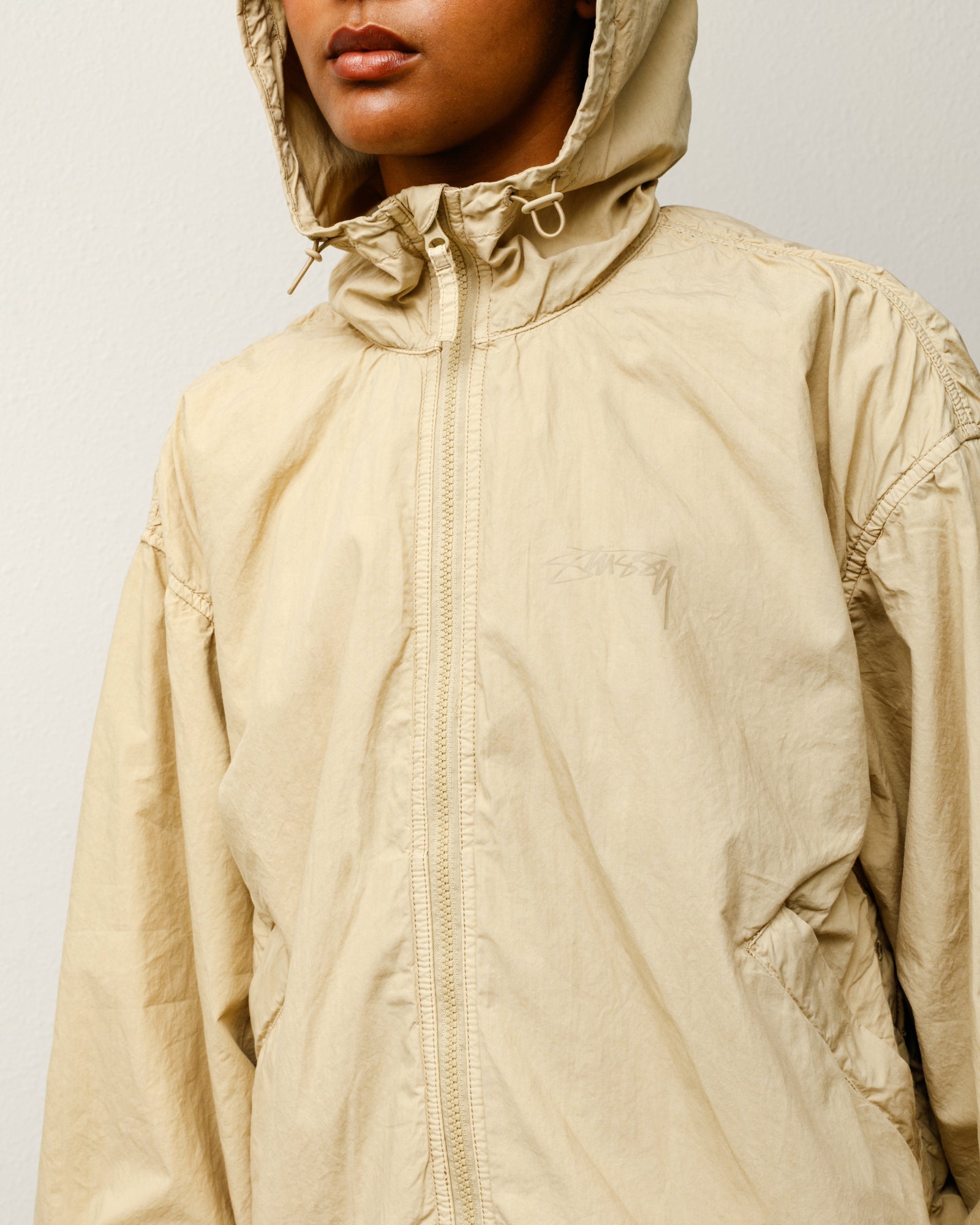 DOUBLE COTTON HOODED JACKET
