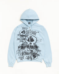 SKULLS ZIP HOODIE PIGMENT DYED