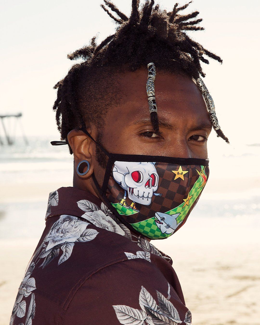 WTF THUNDER SHARK FACE MASK