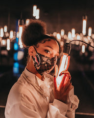 SHARKFLOWER VEGAN LEATHER FACE MASK