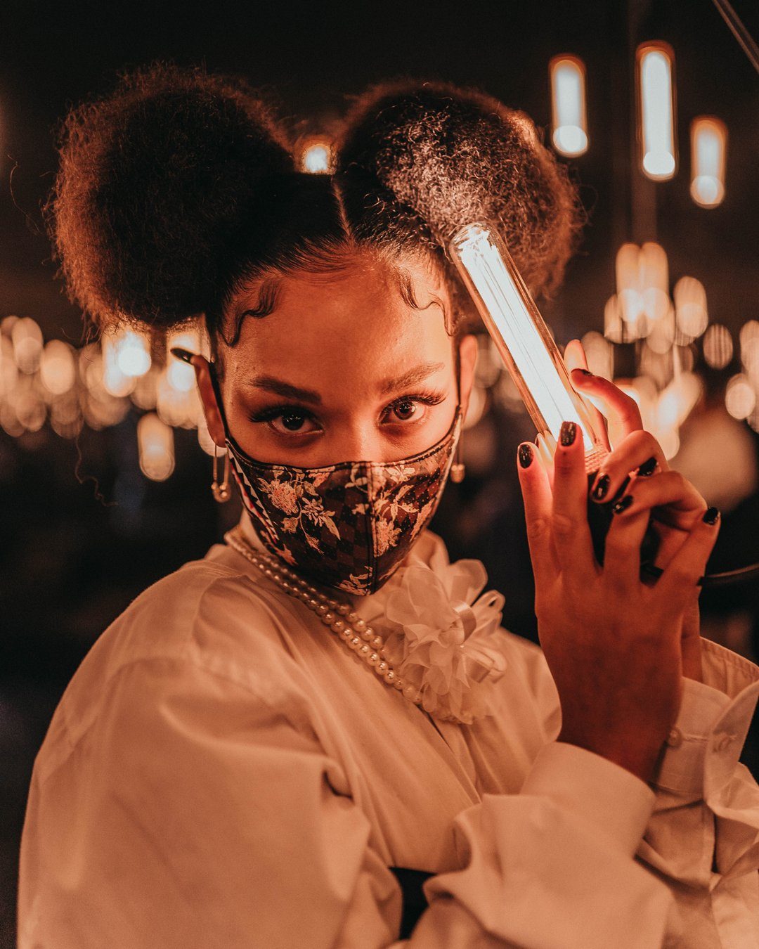 SHARKFLOWER VEGAN LEATHER FACE MASK